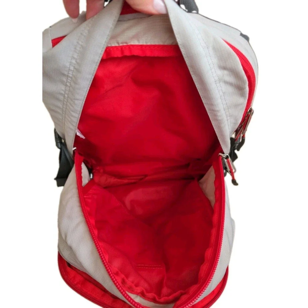 The North Face Surge II Transit Backpack SURGE 2 Hiking Camping Outdoor Gray Red